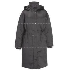 Express Cozy Comfy Satin Parka with Removable Hood and Pockets